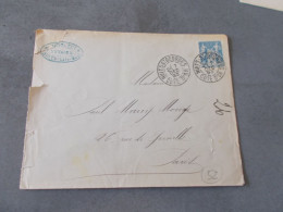 FRANCE.ENVELOPPE.TIMBRE SAGE.15CTS BLEU.CACHET NUITS ST GEORGES.DE M.MUSSEREY A M.MAREY MONGE.RUE DE GRENELLE.PARIS - 1849-1876: Klassik