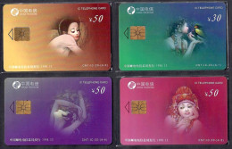 China 1998 Beautiful Legendary Girls 4V IC No.20 Used Cards - China