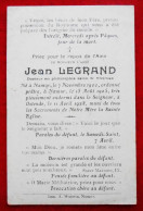 Décès à Ostende En 1928, Abbé Jean Legrand, Né à Namur En 1900, Prêtre à Namur En 1925. - Devotion Images