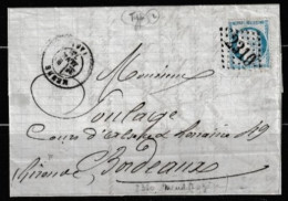 Lettre Mende 1874   (( Lozére )) - 1871-1875 Ceres