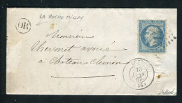 Rare Lettre De La Roche Millay Par Luzy Pour Château Chinon ( 1867 ) - 1849-1876: Periodo Clásico