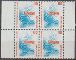BRD, 1998, Mi.-Nr.2009 ** Ein Viererblock Aus Kleinbogen, Sehenswürdigkeiten (XXII) - Unused Stamps