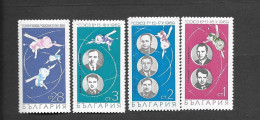 Bulgaria Space 4 Stamps 1970 MNH. "Soyuz 6" "Soyuz 7" "Soyuz 8" - Europa