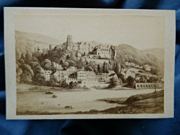 Photo CDV  Franz Richard, Heidelberg - Vieux Château D'Heidelberg, Gravure, Ca 1865 L680C - Old (before 1900)