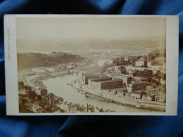 Photo CDV Muzet & Joguet à Lyon - Vue De Lyon Sur Le Fleuve, Second Empire Ca 1865  L680C - Old (before 1900)