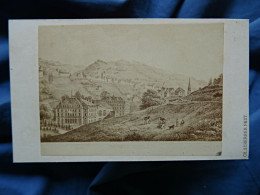 Photo CDV Charles Scherrer  -Thermes Napoléon III, Plombières, Gravure, Ca 1860  L680C - Anciennes (Av. 1900)