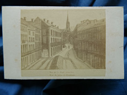 Photo CDV Charles Scherrer  - Vue De La Place Stanislas Prise Du Salon De Plombières, Gravure, Ca 1860  L680C - Ancianas (antes De 1900)