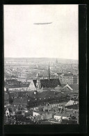 AK Leipzig, Zeppelinfahrt über Die Stadt  - Zeppeline