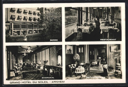 AK Arnhem, Grand Hotel Du Soleil, Serre, Restaurant, Danszaal  - Arnhem