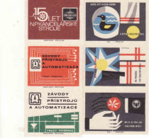 Czech Republic, 6 Matchbox Labels, Instrument And Automation Plants - 15 Years, Soap - Cleanliness - Matchbox Labels