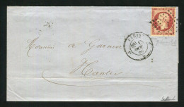 Belle Lettre De Paris Pour Nantes ( 1856 ) Avec Un N° 17A - 1849-1876: Classic Period