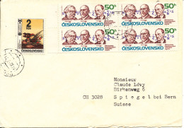 Czechoslovakia Cover Sent To Switzerland 1987 - Brieven En Documenten