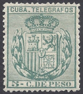 CUBA 1896 - Yvert T78* (L) - Telegrafo | - Kuba (1874-1898)