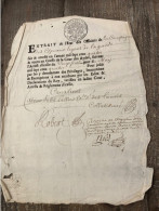 Extrait D’état Des Officiers De La Compagnie Des Chevaux Légers Du Roi 1704 - Documents Historiques