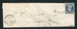 Rare Lettre De Sault De Navailles Pour Vabre ( 1856 ) Avec Un N° 14Aa - Cachet PC 2825 - 1849-1876: Classic Period