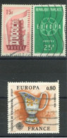 FRANCE -1956/76, EUROPA STAMPS SET OF 3, USED. - Gebraucht