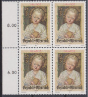 1971 , Mi 1379 ** (4) -  4er Block Postfrisch - Weihnachten - Ongebruikt