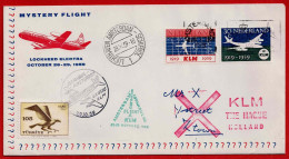 Mystery Flight - KLM Flug  Amsterdam - Schiphol  Vom 28.X.59 + Istanbul - Amsterdam 29.10.59 - Lettres & Documents