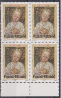 1971 , Mi 1379 ** (7) -  4er Block Postfrisch - Weihnachten - Unused Stamps