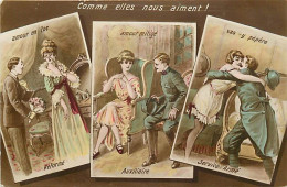 - Guerre 1914-18 -ref-N506- Patriotiques - Comme Elles Nous Aiment - Poilu Réformé - Auxiliaure ..- Prostitution - - War 1914-18