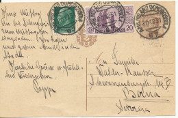 Italy Uprated Postal Stationery Postcard Sent To Switzerland Milano 20-12-1931 - Stamped Stationery