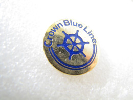 PIN'S    CROWN   BLUE LINE  Email Grand Feu - Barche