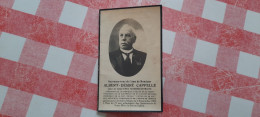 Albert Cappelle Geb. +-1849 - Getr. E. Vanderougstraete- Senator- President  - Gest. Menen 6/09/1924 (75 J) - Devotieprenten