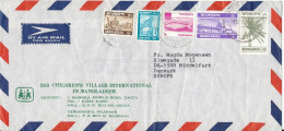 Bangladesh Air Mail Cover Sent To Denmark With More Topic Stamps - Bangladesh