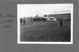 BOUTHEON ANDREZIEUX Juillet 1933 - 2 Photos Originales Le Jour D'un Meeting, Camion De Ravitaillement SHELL - Aviación