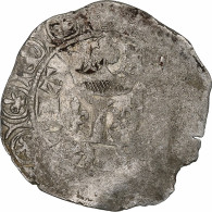 France, Charles V, Blanc Au K, 1365-1380, Billon, TB, Duplessy:363 - 1364-1380 Karel V De Wijze