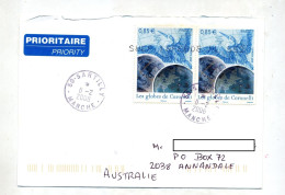 Lettre Cachet Sartilly Sur Coronelli + Lineaire Australie - Cachets Manuels