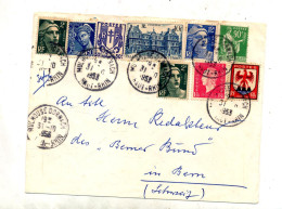 Lettre Cachet Mulhouse Sur Mercure Gandon Dulac Etc - Manual Postmarks