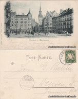 Ansichtskarte München Marienplatz - Belebt 1900 - Muenchen