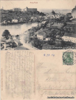 Ansichtskarte Posta-Pirna Blick In Die Straße 1914  - Pirna
