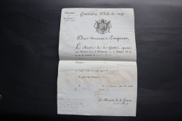 1809 Commission D'aide De Camp  Autorisation De L'Empereur Grandes Armes De France  Napoleon Autographe - Documentos Históricos