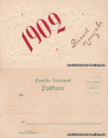 Ansichtskarte  Relief Ansichtskarte - Prosit Neujahr 1902 - Nouvel An