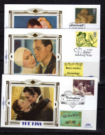 Grande-Bretagne -  1995 - 3 Enveloppes Illustres - The Kiss - Cinema - Film -  Obliteres - Lettres & Documents