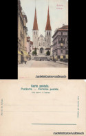 Ansichtskarte Luzern Lucerna Partie An Der Hofkirche 1911  - Other & Unclassified