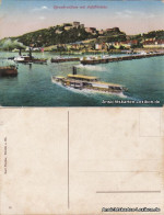 Ehrenbreitstein-Koblenz Ansicht Mit Schiffbrücke Und Dampfern 1910  - Koblenz