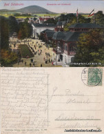 Postcard Bad Salzbrunn Szczawno-Zdrój Elisenhalle Mit Hochwald 1916 - Schlesien