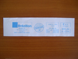 EMA Bleu Sur Fragment  HU 421346 VENETTE Avec Illustration  BREZILLON - EMA (Printer Machine)