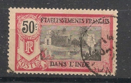 INDE - 1914 - N°YT. 38 - Pondichery 50c Rose Et Noir - Oblitéré / Used - Gebraucht