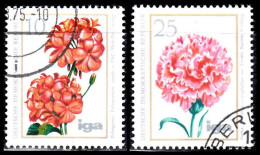 1975 - ALEMANIA - DDR - FLORES - GERANIO - YVERT 1751,1753 - Used Stamps