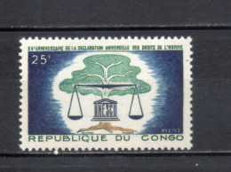 CONGO  N° 158   NEUF SANS CHARNIERE COTE 1.10€   DROITS DE L'HOMME - Mint/hinged