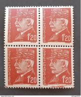 FRANCE FRANCIA 1941 TYPES PETAIN CAT YVERT N 515 MNH ERROR SPOT OF COLOR ON THE LOWER EDGE - Unused Stamps