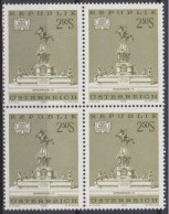 1972 , Mi 1384 ** (5) -  4er Block Postfrisch - Kunstschätze : Brunnen - Storia Postale