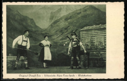 AK Original Dimpfl-Trio, Urkomische Alpen-Tanz-Spiele, Wtaschentanz  - Baile