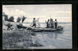 AK Fischer Mit Boot Und Netzen Am Bodensee  - Autres & Non Classés