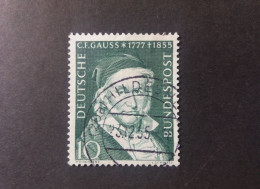 GERMANY ALLEMAGNE DEUTSCHE POST 1954 CENTENARIO DELLA MORTE DI CARL FRIEDRICH GAUSS CAT. YVERT N.80 - Used Stamps