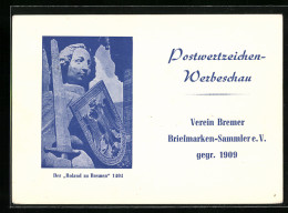 AK Bremen, Postwerzeichen-Werbeschau Verein Bremer Briefmarken-Sammler E.V. 1960, Roland Zu Bremen 1404  - Stamps (pictures)